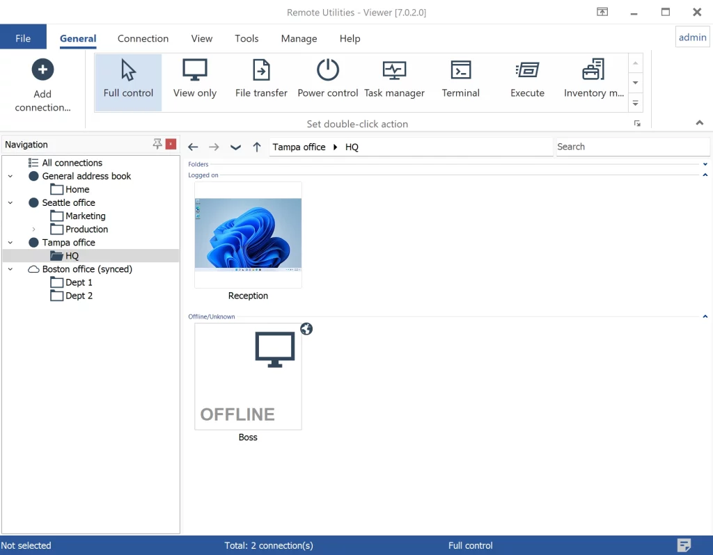 Screenshot of Remote Utilities